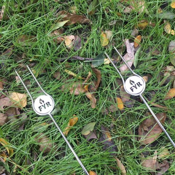 60cm BBQ Roasting Sticks Stainless Steel Telescoping Extendable Skewers