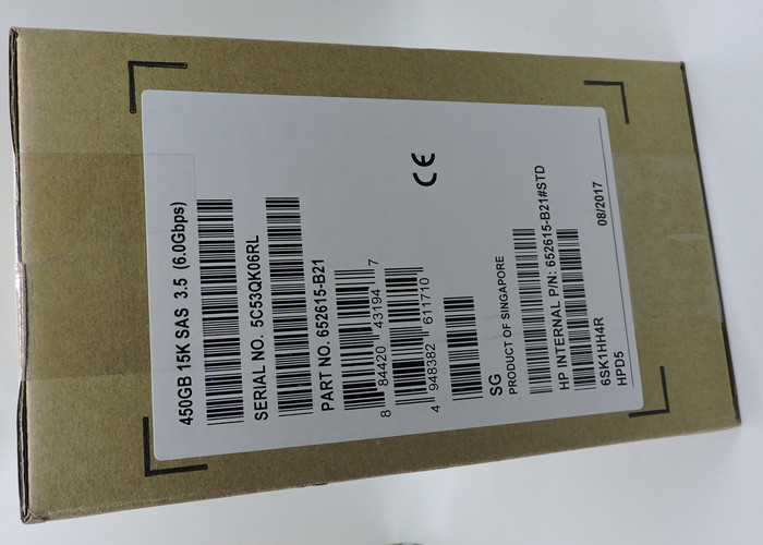 Small Size HP Hard Disk 652615-B21 653951-001 450GB SAS G8 1 Year Warranty