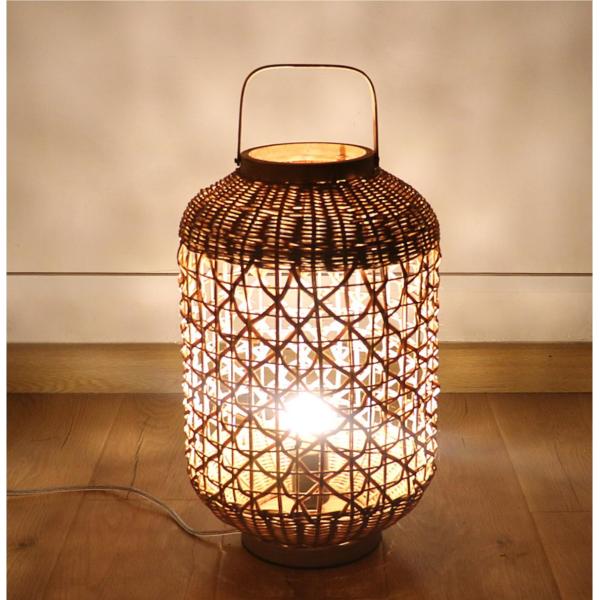 Retro Hemp Rope Rattan Woven Lamp Shade For Living Room Bedroom