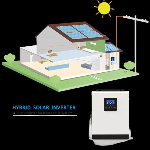 PWM Inverter Hybrid Off Grid , Single Output 3KVA Solar Inverter 24V