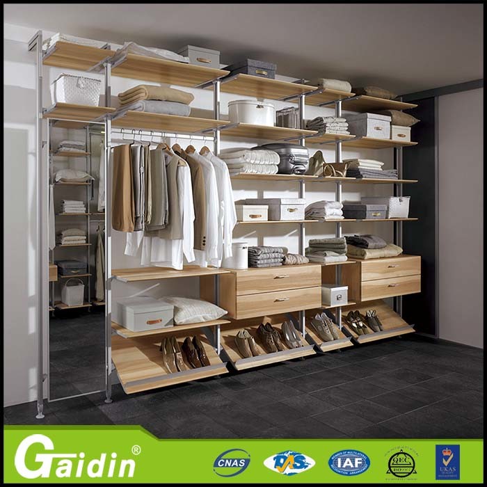 online shopping China supplier aluminum pole system custom made bedroom furniture walk in wardrobe