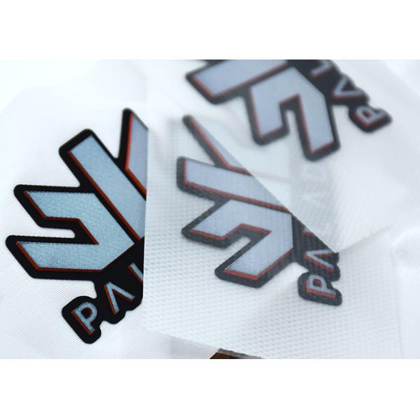 Luminous Rubber Garment Patches 3D Silicone Heat Transfer Label For Ski Suit