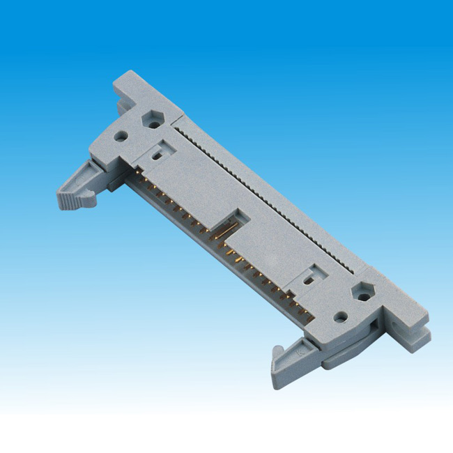 Durable IDC Type Connector With Mounting Ear , 2.54mm Pitch Ejector Header