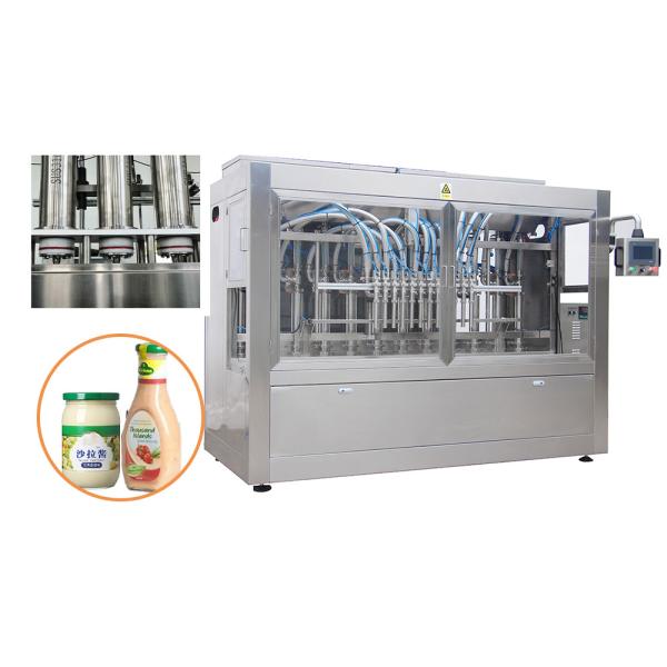 Full Automatic Servo Piston Filler Mayonnaise Filling Machine For Bottle Jar