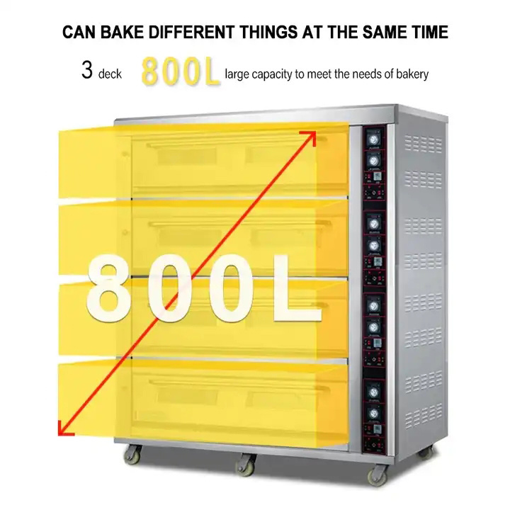 Multi-Functional Liquid Propane Gas LPG Baking Bakery Equipment Oven with High Burn Efficiency