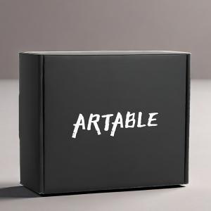 Custom Black Mailer Box With White Silk Screen Logo Strong E Corrugated Shipping Boxes