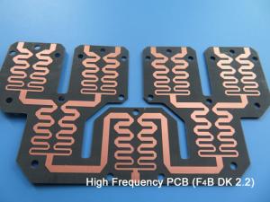 China PTFE High Frequency PCB On DK2.2 Dual Layer Cheap RF PTFE PCB for Couplers on sale