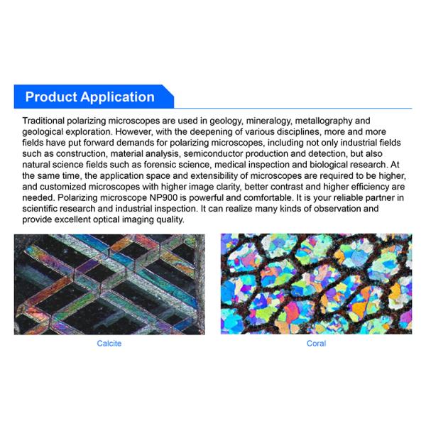 OPTO-EDU A15.1091-T plm polarized light microscopy Manual Transmit 12V 100W Halogen Semi APO ECO