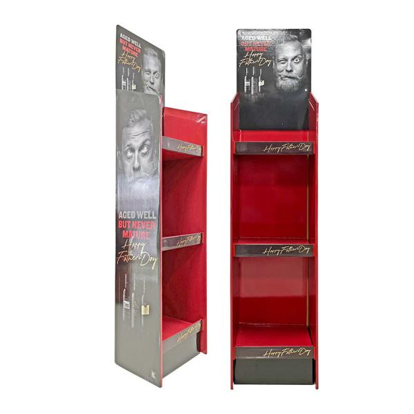 Quality Recycle Cardboard Counter Display Exhibition Shelves Pop Store Display Stocking  Stands for sale