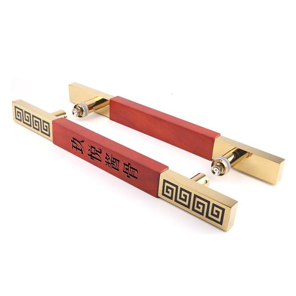 Quality Gold Color 304 Stainless Steel Handle For Door Mirror Etched Finish for sale
