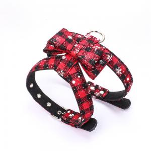 Buy cheap Hot Sale Popular Christmas Bow Tie harness Rope Dog Leash Collar Set product