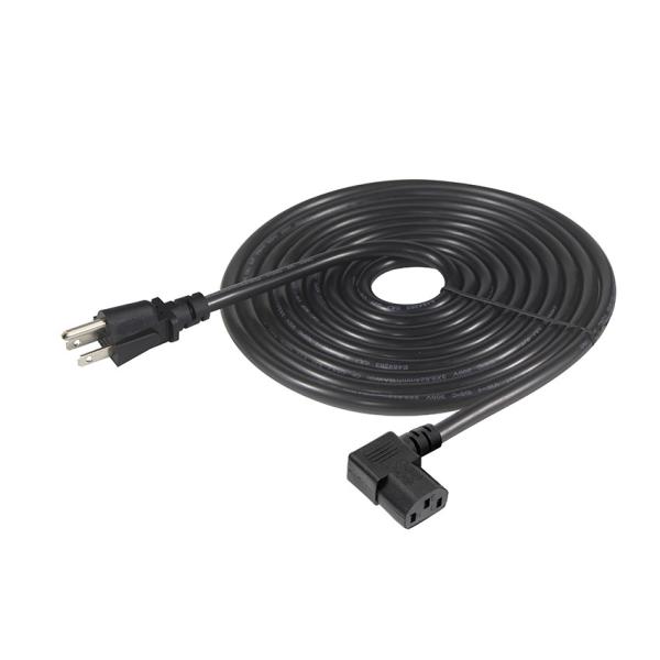 Quality Angle Elbow Power Supply Cable Cord  IEC C13 Plug American Extension 110V 10A for sale