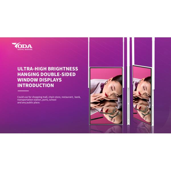 Double Sided 32 inch Outdoor Digital Signage Hanging Digital Window Display