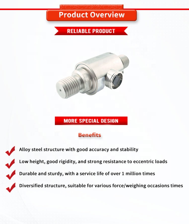 Customized UBWP308Y Mechanical Arm Force Measurement Sensor 2.0mV / V Sensitivity