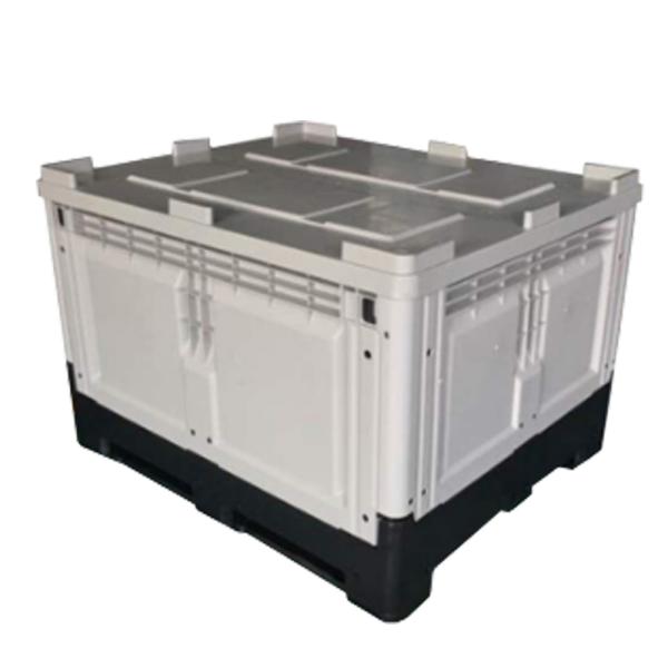 Large collapsible plastic storage warehouse pallet box foldable plastic pallet box bins for sale