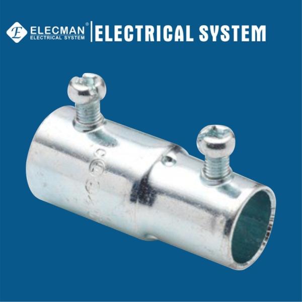 Quality EMT To Unthreaded IMC Rigid Set Screw Coupling Connector Steel for sale