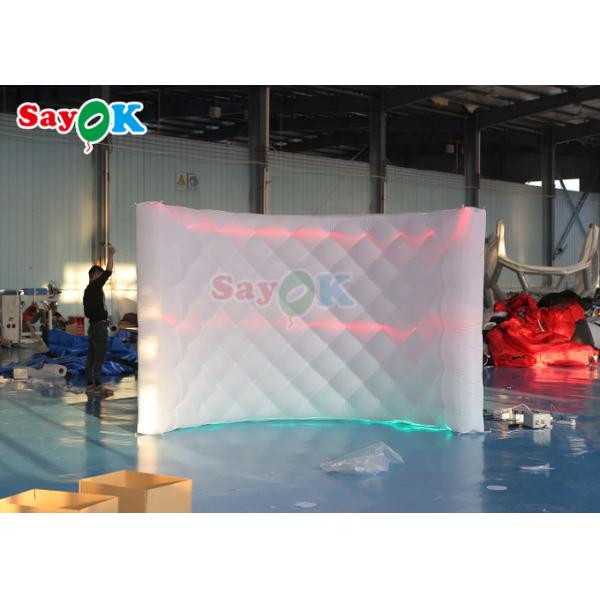 New Attractive Led Inflatable Wall Inflatable LED White Photo Booth Wall For Event