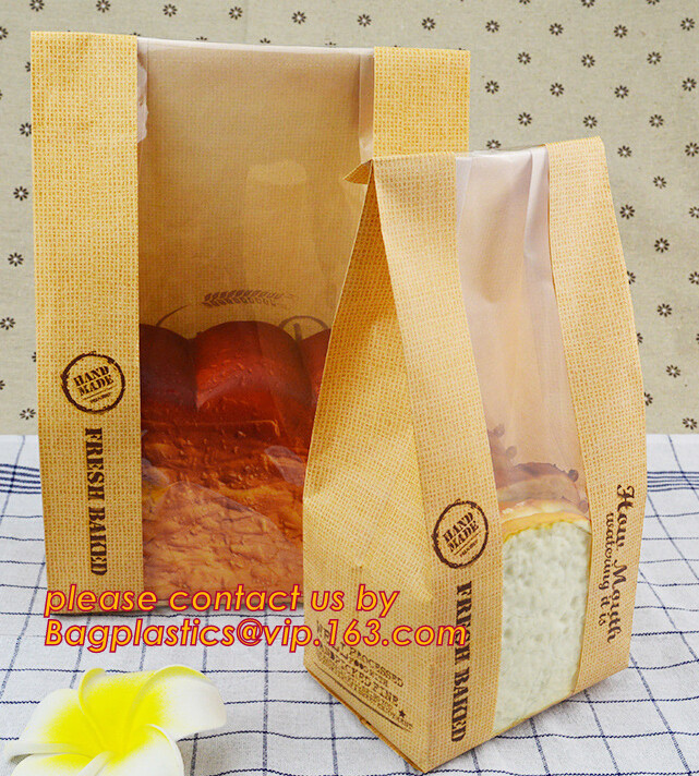Custom Printing Recycled Brown Kraft Paper Bags,Custom Printed Factory Glassine Paper Bread Small Brown Bag, bagease