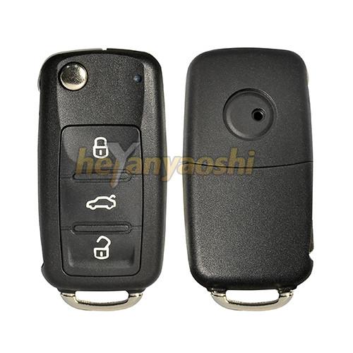 Quality Vw 3 Buttons Smart Key Shell with Emergency Key Insert for sale