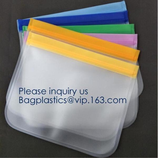 Reusable Transparent PVC Colored Bubble Zip lockk Bag,Eva/pe/pvc Zip lockk Frosted Biodegradable Clear Cellphone Garment Bag