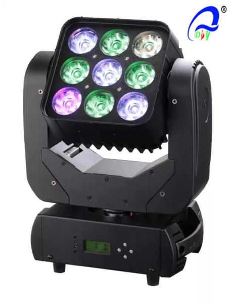 Quality 9 * 12W RGBW 4-In-1 Moving LED Matrix Beam Light Sharpy Beam Effect 9 Pixel for sale