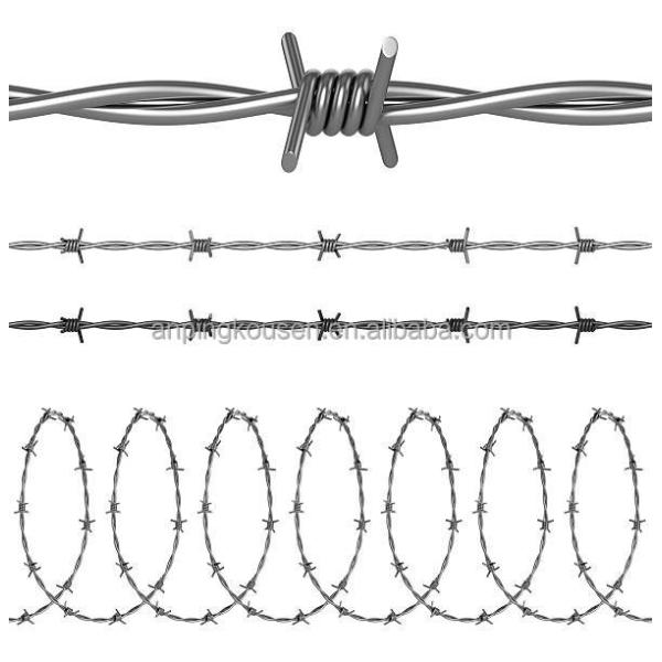 Affordable Safety Fence Barbed Wire with 1.6-3.2mm Wire Diameter and Two Wire Twist