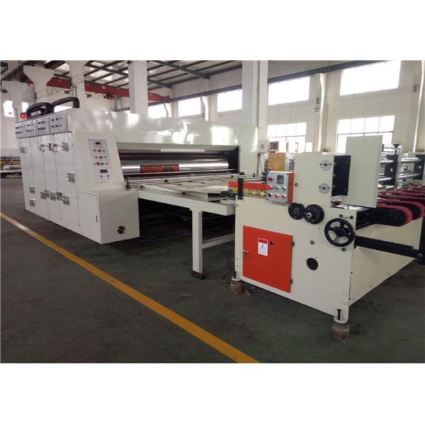 Rotary Flexo Printer Slotter Die Cutter , Printing Slotting Die Cutting Machine Speed 80Pcs / Min.