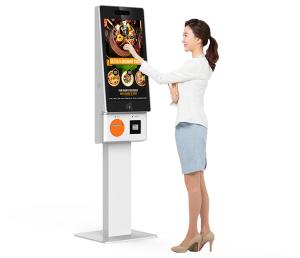 Self Ordering Kiosk With POS Terminal For Restaurant And Store, Fast Food Order Kiosk