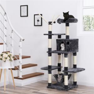 Fancy Songmics Cat Tree , Cat Activity Tree Mansion Tall Slim With Hammock