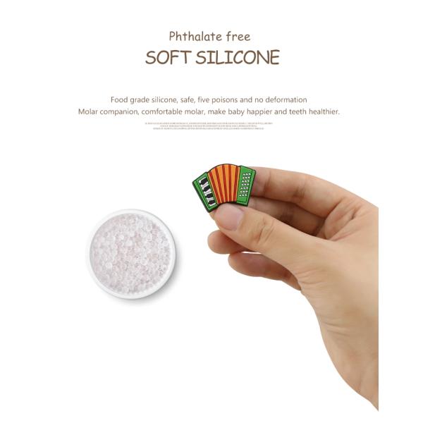 Eco Friendly Silicone Personalised Teething Beads For Keychains Bracelet