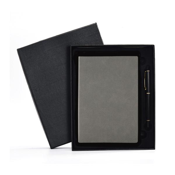 Quality Business Gift PU Portable Diary Notebook Folio Embossed A5 Notebook With Pen Set for sale