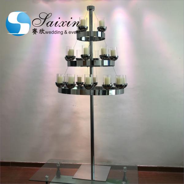wholesale floor standing metal candle holders for event decor