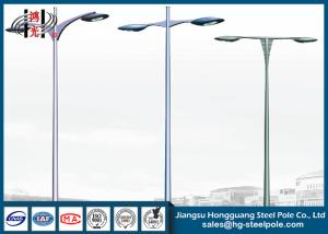 Hot Dip Galvanized Outdoor Street Lamp Post , Low Voltage Lamp Post