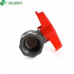 Male Thread PVC Ball Valve Agricultural Field Red Handle Customized Request