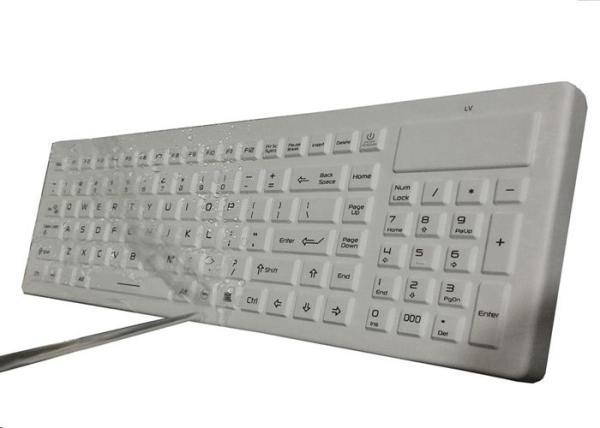 Quality 105 Keys Cleanable Metal Computer Keyboard With Nano Silver Antibacterial for sale