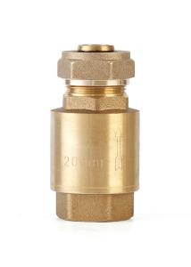 China PN25 Vertical Spring Brass Non Return Valve Anti Corrosion One Way on sale