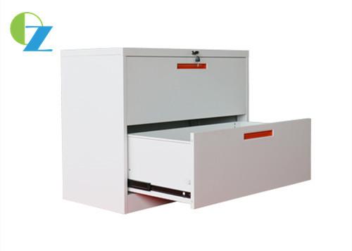 Quality Steel Office Two Drawer Horizontal File Cabinet With Anti - Tilt Function for sale