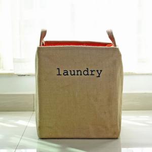 China Jute Wicker Foldable Laundry Basket Stackable Dirty Clothes Hamper on sale