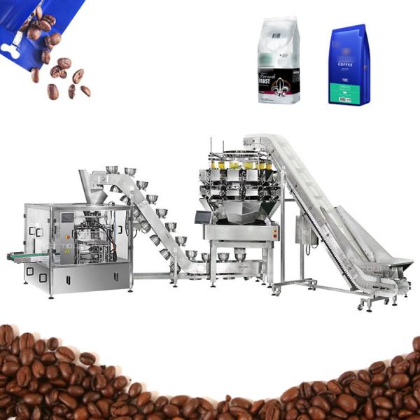 Quantitative Coffee Bean Bag Packing Machine With 14 Head Multihead Weigher