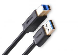 China Black Round Micro USB Data Cable USB 3.0 A To B M / M For Printer Customized Length on sale