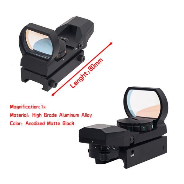Holographic Red Dot Sight 1X22X33mm 4 Reticles Red Green Dot Sight Scope Reflex Sights BK