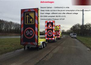 Buy cheap Forklift P16 Mobile Portable Variable Message Sign Full Matrix Signs product