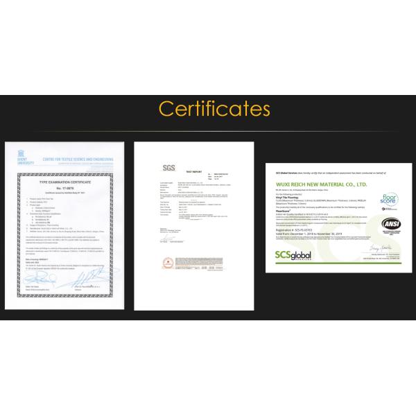 Sturdy Luxury Vinyl Tile Flooring Low Noise Emission High Elastic Shock Resisting