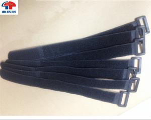 Buy cheap Soft black Loop Strap Fastener , industrial strength Hook And Loop Cable Strap product