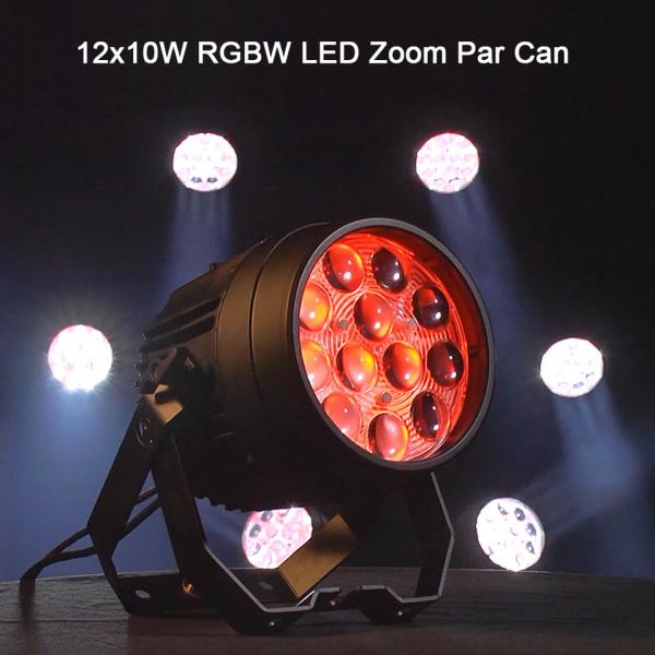 Quality LED Par Lights 12x10W RGBW Sound Activated DMX512 Control Led Zoom Par Light for sale