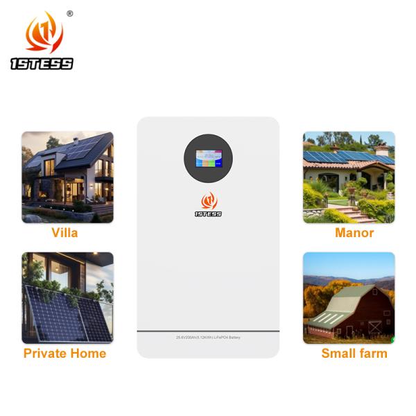25.6V 200ah Wall Solar System Lifepo4 Energy Powerwall 5.12kwh Lithium Battery Solar System Home Storage Battery