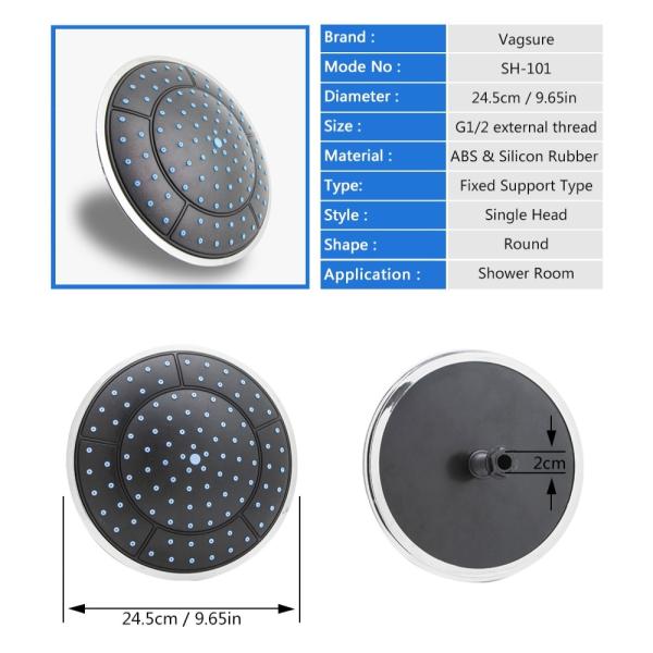 Fixed Overhead Rainfall Shower Head / Rainwater Shower Head CUPC Certification