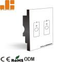 Double Channels Output LED Dimmer Switch With 86*86 Type Glass Panel IP40