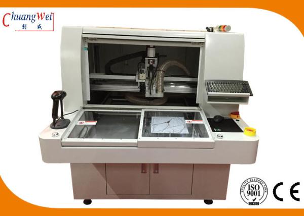 Quality PCB Router Machine with Manual Bit Change & Dual Vacuum Blow 2 Station 0.5 - 3.0mm for sale