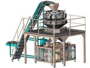 140mm Depth Coffee Bean Premade Pouch Filling Machine Horizontal Sealing Packing 3PH